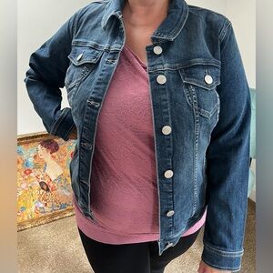 TORRID FITTED DENIM TRUCKER PEPPERDINE SIZE 1X NWT